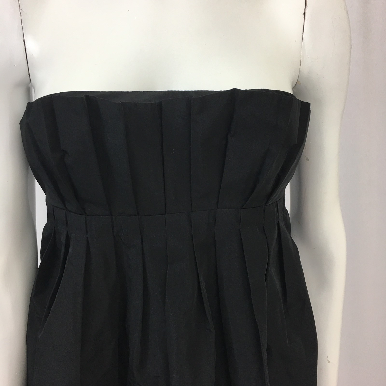 BCBGeneration Black Pleated Bodice Strapless Cock… - image 3