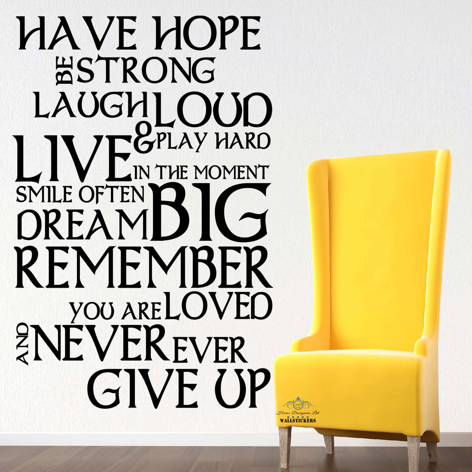 Have Hope Inspirational Wall Sticker Quotes, Wall Decals, Wall Art, Home Decal eBay