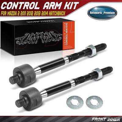 2Pcs Front Driver & Passenger Inner Side Tie Rod End for Mazda 2 2011 2012-2014