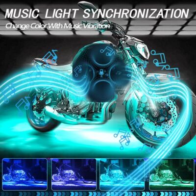 12PC RGB Motorcycle LED Under Light For Kawasaki Ninja ZX 6/10
