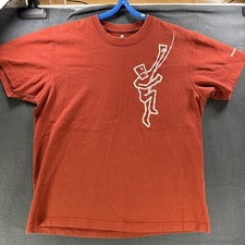 Camisa de Escalada Mont-Bell Talla M Mediana Doble Cara Desteñida Granate