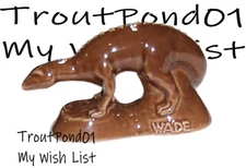 Wade Whimsies Miniature Porcelain Dinosaur Figurine 2008 Brown Ankylosaurus