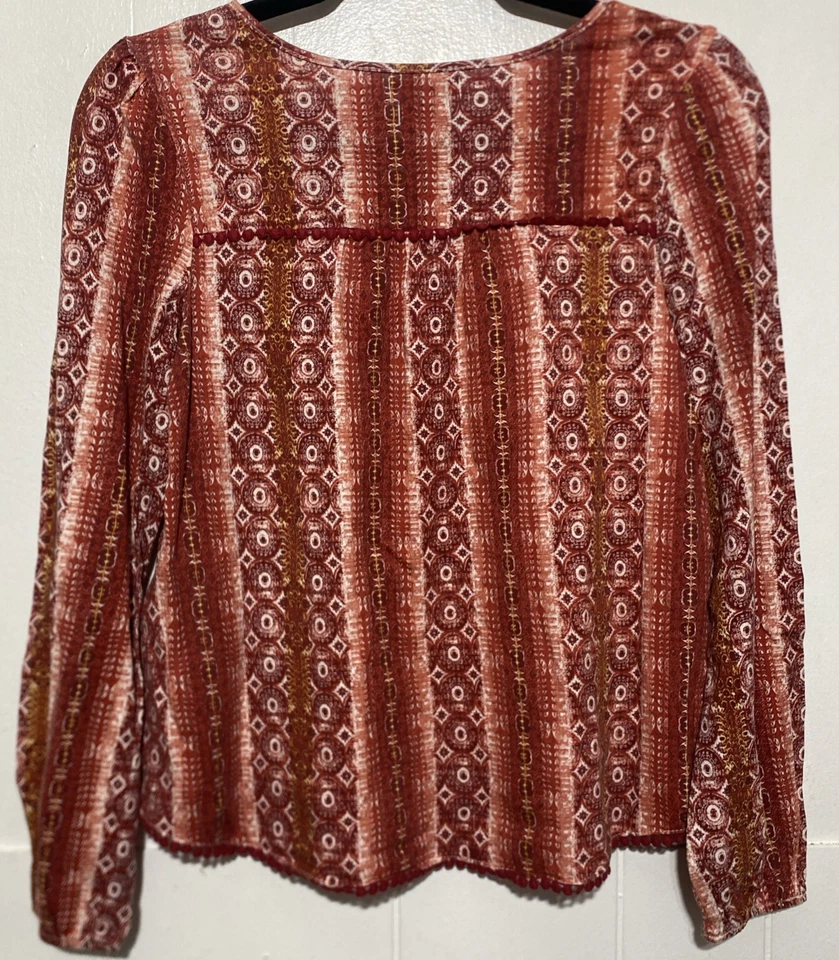 Camisa LUCKY BRAND Niñas Talla Grande Calada Bohemia Adornada Manga Larga NUEVA Foto 4 de 4