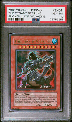 2010 YUGIOH SHONEN JUMP-EN041 THE TYRANT NEPTUNE ULTRA PSA 10 GEM