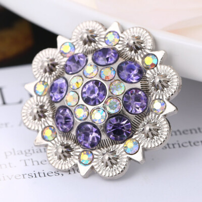  Straß Blumen Conchos Silber Strass Blume Concho Western Sattel Dekoration show