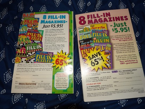 Lot Of 10 Fill In Puzzle Books 2006 Dell Penny Press Mix See Description - Picture 7 of 11