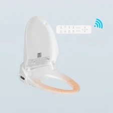 Electric Bidet Toilet Seat - Heated Seat & Water | Wireless Remote | Elongated