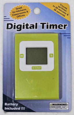 Green Digital Timer for Kitchens, Classrooms, & Offices