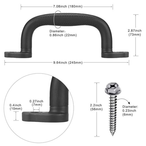 2 Pack Playground Safety Handles, Non-slip Plastic Kids Playground Grab Handles - Picture 5 of 7