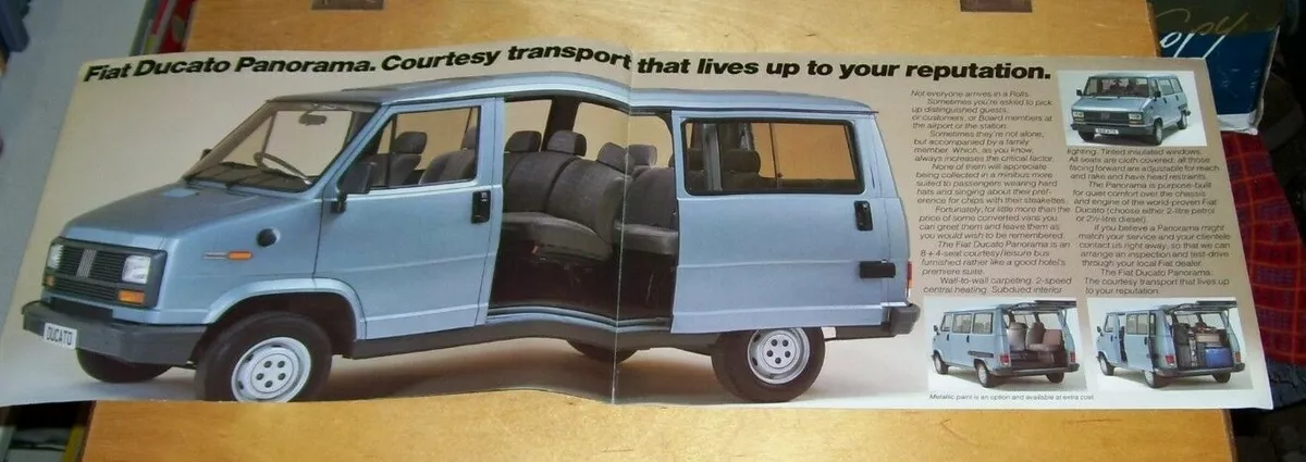 FIAT DUCATO PANORAMA MINIBUS SALES BROCHURE May 1985 Fiat UK issue