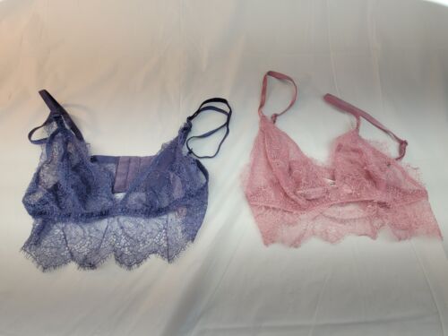 Victoria’s Secret Bralette Size XS Extra Small Lace Pink Purple See Through