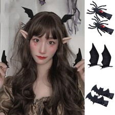 Cool Devil Bat Hair Clips Hairpins Dress-up Costume Halloween Cosplay Party New