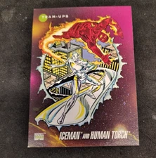1992 Marvel impel Iceman and Human Torch #82