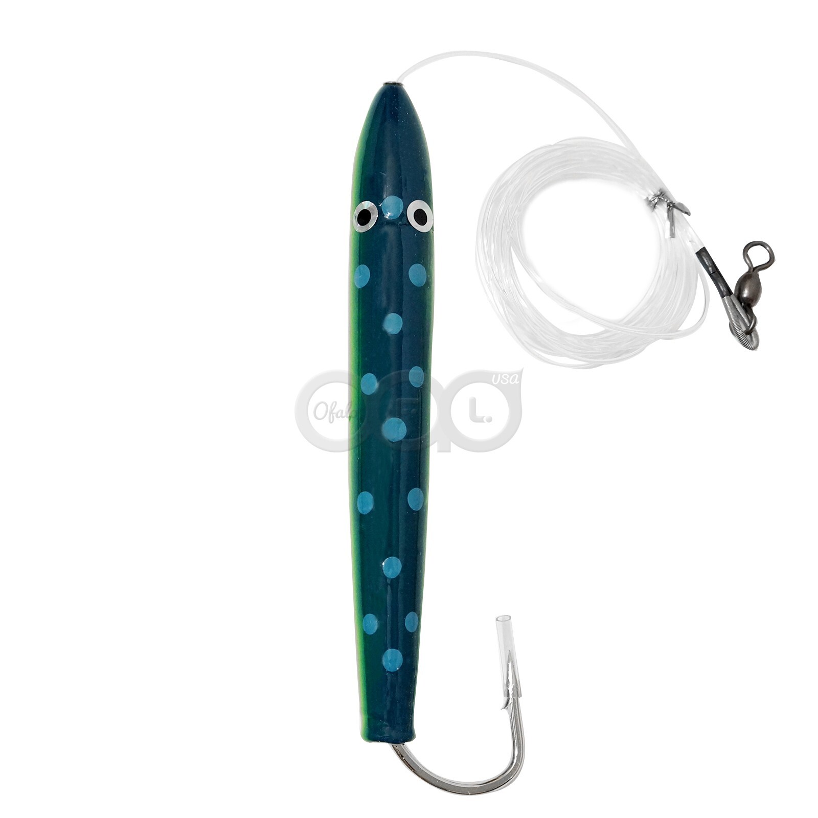 4pcs 6" Fishing Cedar Plugs Rig Tuna Trolling Wooden Lures 10/0 Hook 4-color NEW - Image 8