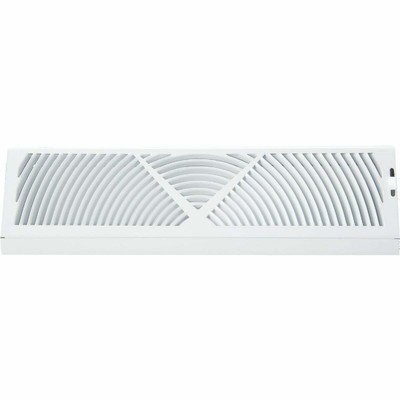 Accord Abbbwh15 Baseboard Register With Sunburst Design, 15-Inch(Duct Opening Measurement), White (611918020709)