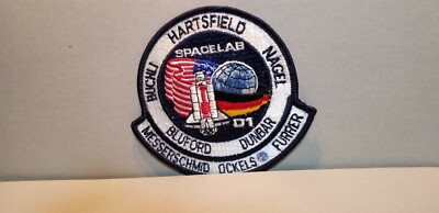 STS-61A SPACE SHUTTLE PATCH ''HARTSFIELD-NAGEL-DUNBAR-BUCHLI-BLUFORD+THREE OTHERS