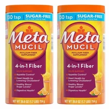 Metamucil Multi Health 100% Natural Psyllium Fiber, Sugar Free, 260 Doses NEW