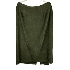 Sag Harbor Green Maxi Skirt Women's Size 18 Skirt Poly Rayon Spandex