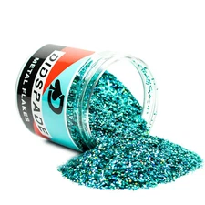 2oz Shark Bite 0.025 Teal Holographic Metal Flake - Solvent Resistant Glitter