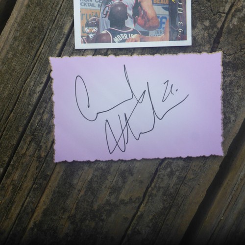 BASKETBALLANDREW VLAHOV HANDSIGNED PLACE CARD WITH TRADE CARD - Picture 2 of 2