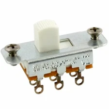 NEW (1) Switchcraft® On-On Slide Switch for Jazzmaster® and Jaguar® - WHITE