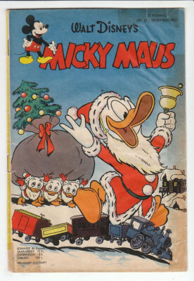 Micky Maus 1952 Nr. 12 altes Original Heft in mäßigen Zustand !