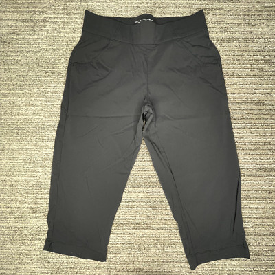 Columbia Size S/P Girl Pants Slim Tapered Active Omni Shield Ankle Zip Gym Black