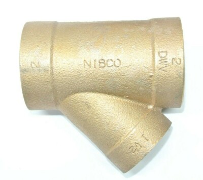 NIBCO Reducing Wye, Cast Bronze 2 in x 2 in x 1 1/2 in, C x C x C, 45-Degree NEW
