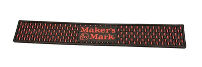 Makers Mark SIV Bar Rail Drip Mats 24 x3.5  Commercial Grade Rubber Man Cave NEW