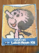 Vintage 1980 Olive Latch Hook Kit  RARE Piece SEALED