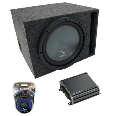Universal Car Stereo Vented Port Single 12'' Harmony Audio R124 Sub Box & CXA4001