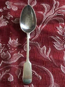 ANTIQUE SILVER PLATE TEA SPOON 