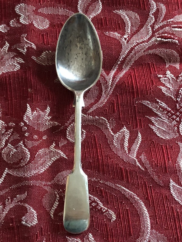 ANTIQUE SILVER PLATE TEA SPOON 