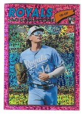 2026 Topps Heritage Chrome Pink Sparkle Refract Rookie - Caglianone Royals  #136