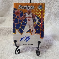 2019-20 Panini Mosaic Bruce Brown Scripts Autograph #SC-BBR Pistons NBA