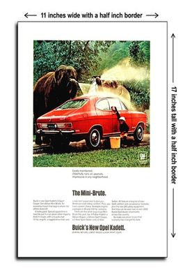 #ad #ad 1968 Opel Kadett The Mini Brute 11x17 Poster $19.95