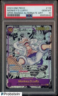 2023 One Piece OP05 Manga Alternate Art #119 Monkey D. Luffy PSA 10 GEM MINT