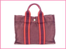 Borsa HERMES Fourre Tout PM viola e bordeaux vintage usata t11103s