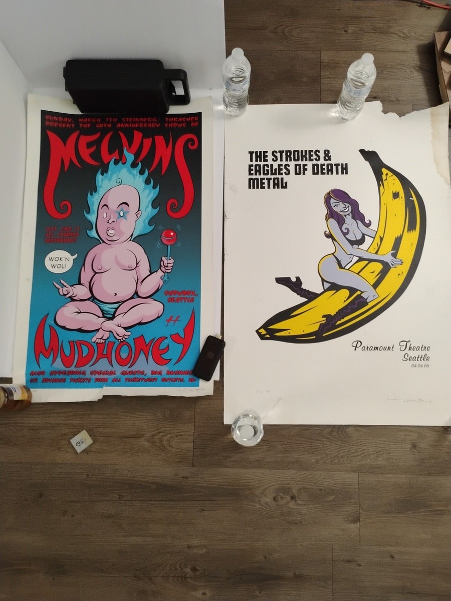 The Strokes Eagles of Death Metal Concert Poster Seattle 2006 4-15