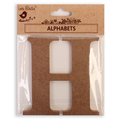6er Pack - Little Birdie MDF Alphabete Upper Case 4'' 1/Pkg-H - CR88155