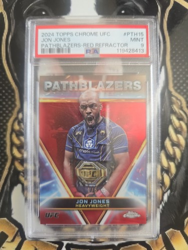 2024 Topps Chrome UFC - Pathblazers Jon Jones RED /5 #PTH-15 PSA 9 