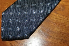 DANIEL CREMIEUX MENS NECKTIE 100% SILK EMBROIDERED PAISLEY NAVY BLUE & MULTICOLR