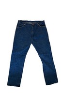 Vintage Wrangler Straight Jeans Blue Denim Solid 100 Cotton Men s: USA Made