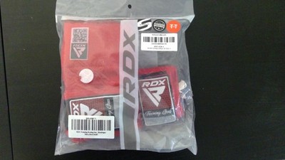RDX Boxing Hand Wraps Training Gear Inner Mitt with Wrist Strap, Red, Small