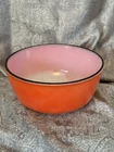 Vintage Anchor Hocking Fire King Orange 6 in. Mixing Cereal Bowl Oven Ware