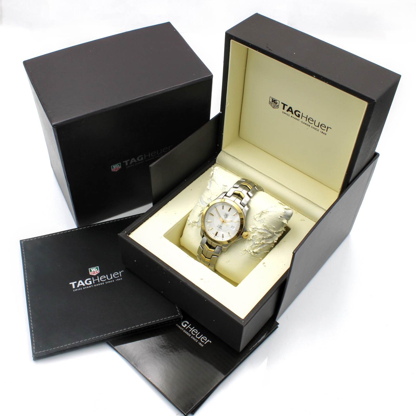 Stainless Wristwatch 8 #WB3721-2 Mens Steel 38mm Quartz Two Heuer Tag Toned inch - vintagewatches.pk