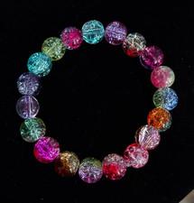 Elastisches Perlenarmband mit 18 runden mehrf...