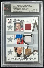 2005-06 ITG Ultimate Mem 3 Stars Silver Lafleur Shutt Cheevers Game Used #1/25