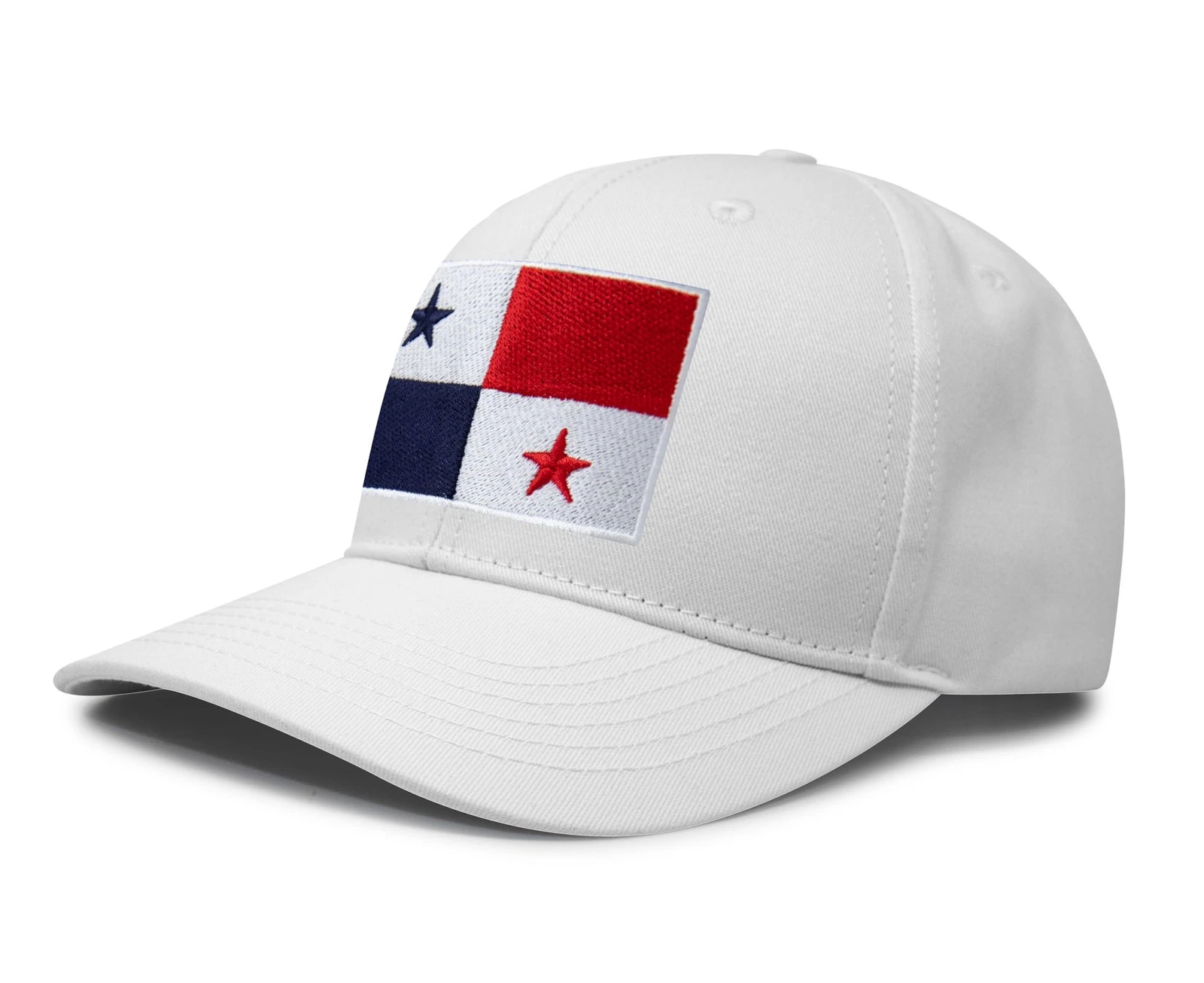 Panama Flag Hat for Men and Women - Snapback Trucker Baseball Cap (All White)