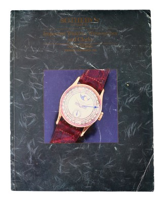 Sotheby's Important Watches, Wristwatches & Clocks 1988 Auction Catalog
